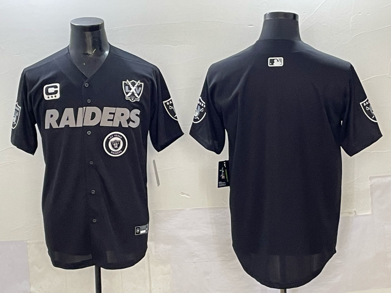 Men Oakland Raiders blank Black Nike 2025 Limited NFL Jersey 004